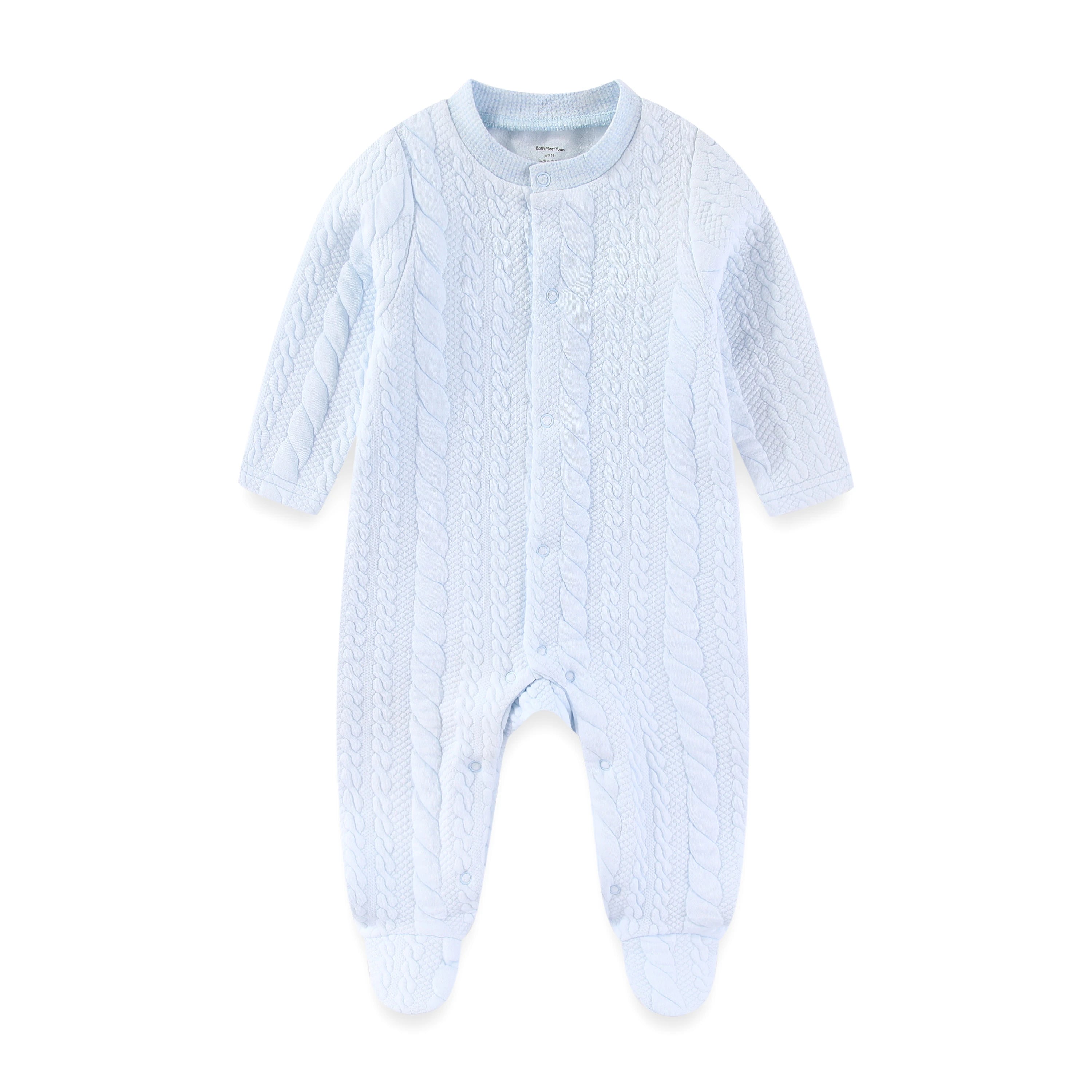 Unisex Baby Romper Jumpsuit 1-Piece Solid Color Winter Wear For 3-24 Months Infants Outdoor Wear
