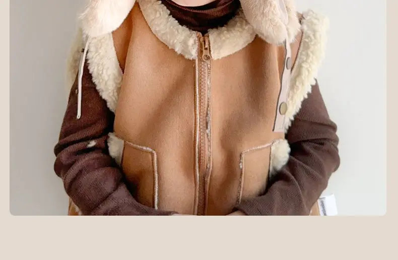 Baby Hat Autumn Winter Windproof Warm Hat Children's Ear Protection Pullover Hat Boys Girls Thickened Plush Lei Feng Hat