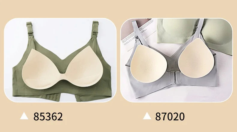 Comfortable Seamless Breast Feeding Bra Wire Free Nursing Bra Front Opening Maternity Special Breastfeeding Underwear Breathable