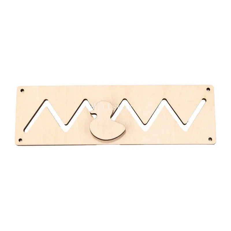 Baby DIY Wooden Montessori Busy Board Educational Toy With Alarm Clock And Fine Motor Activities For Children