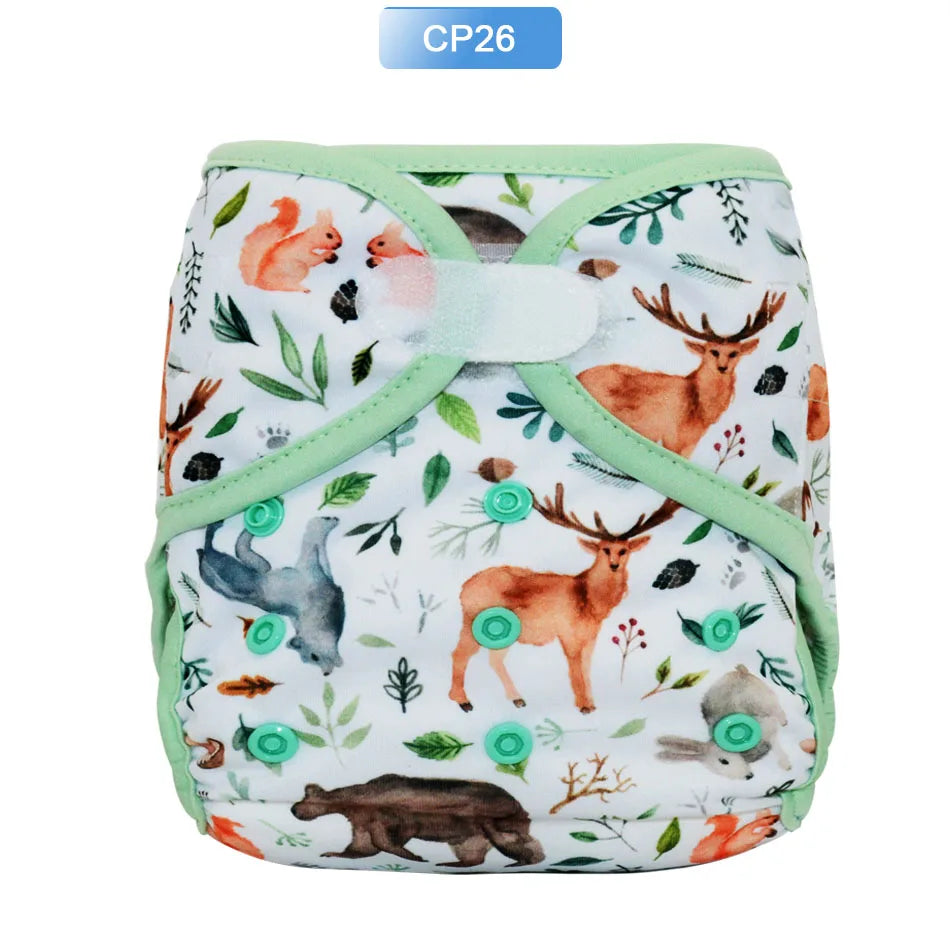 EezKoala Eco-friendly Cloth Diaper Cover Baby Washable Diaper Waterproof Baby Nappy Reusable Adjustable Pocket Diaper Hook&Loop