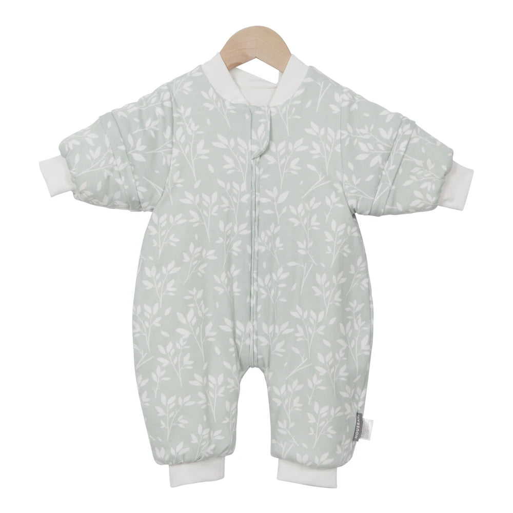 Baby Sleeping Bag 1-4Years Removable Sleeves Kids Winter Warm Sleepwear 3-Ways Zipper Design High Quality Baby Sleepsack