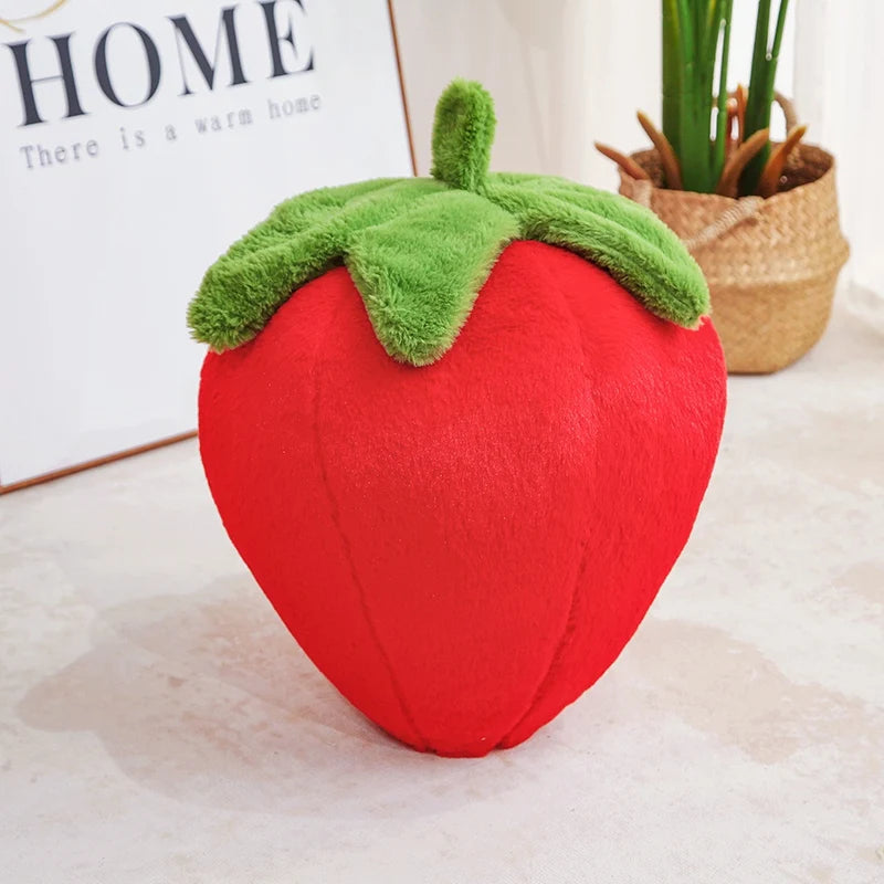 Strawberry Plush Pillow Toy 23/35cm Handmade Doll Cartoon Cushion For Home Decoration And Kids Gift