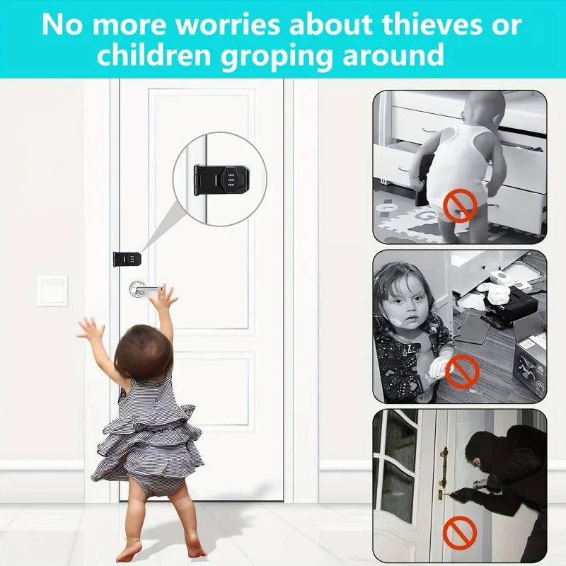 3 Digit Household Security Cabinet Password Locks Keyless Drawer Combination Coded Door Cabinets Home Hardware Zinc Alloy Latch
