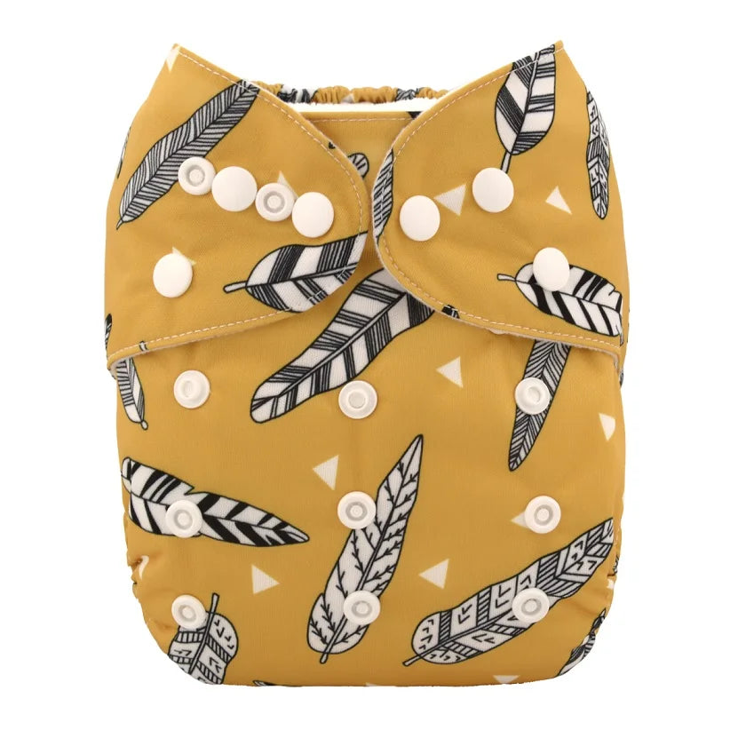 1pc ALVABABY Modern Cloth Nappy Eco-Friendly Baby Cloth Diaper Snaps Adjustable Polyester Pocket Diaper Shell