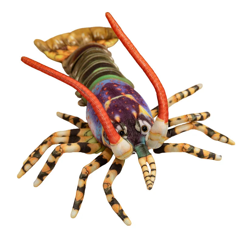 Colorful Lobster Plush Toy Stuffed Throw Pillow - Lifelike Design Creative Home Decor Funny Christmas Gift Vivid Lobster Theme