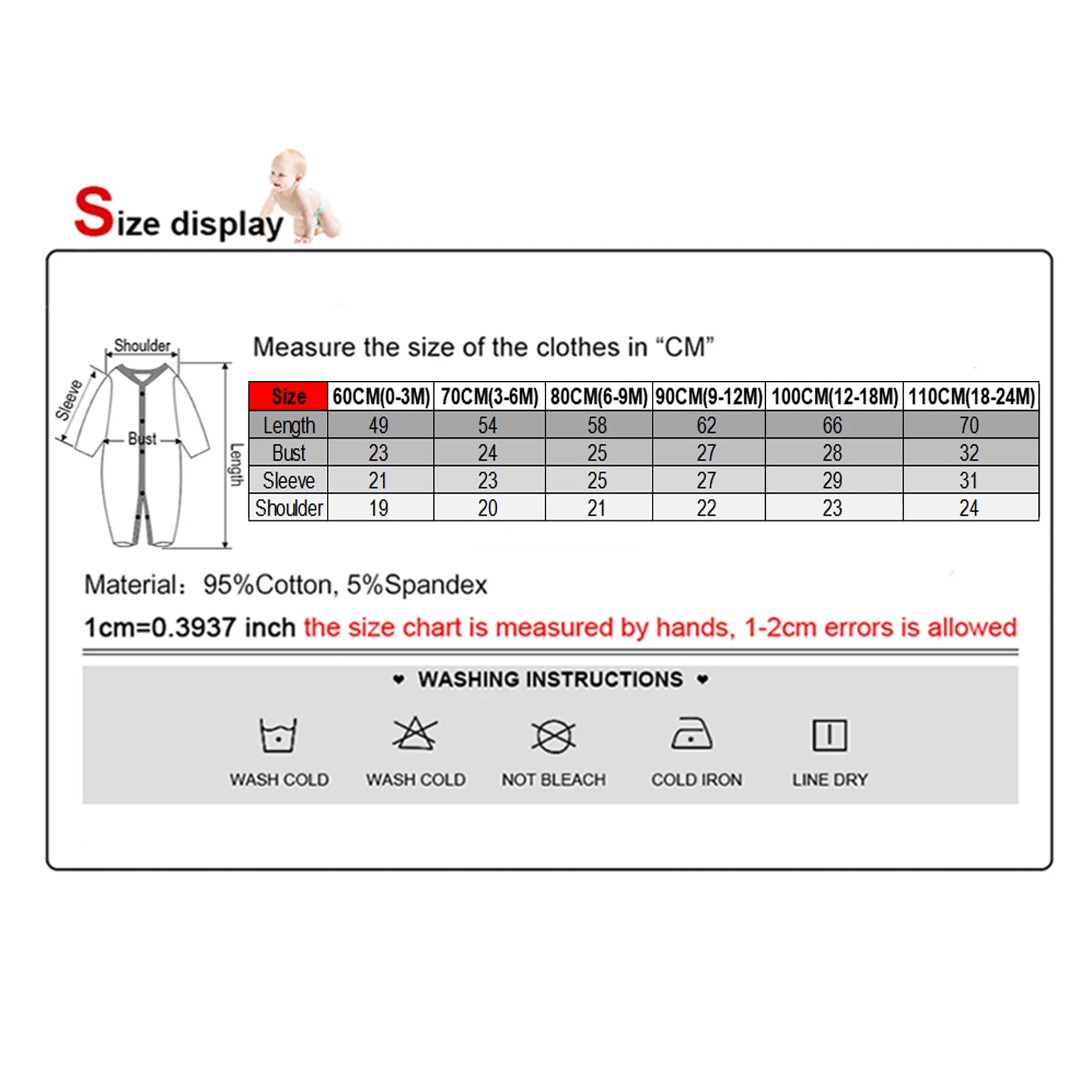 Kiddiezoom Fashion Autumn Winter Unisex Solid Long Sleeve Baby Boy Girl Rompers Cotton Soft Infants Clothing
