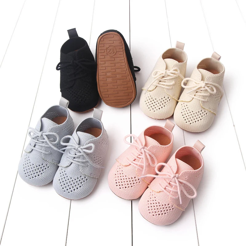 Spring Autumn Children's Mesh Sports Shoes Breathable Mesh Footwear Baby Shoes Casual Shoes 0-1 Years Old Soft Topped Baby Shoes