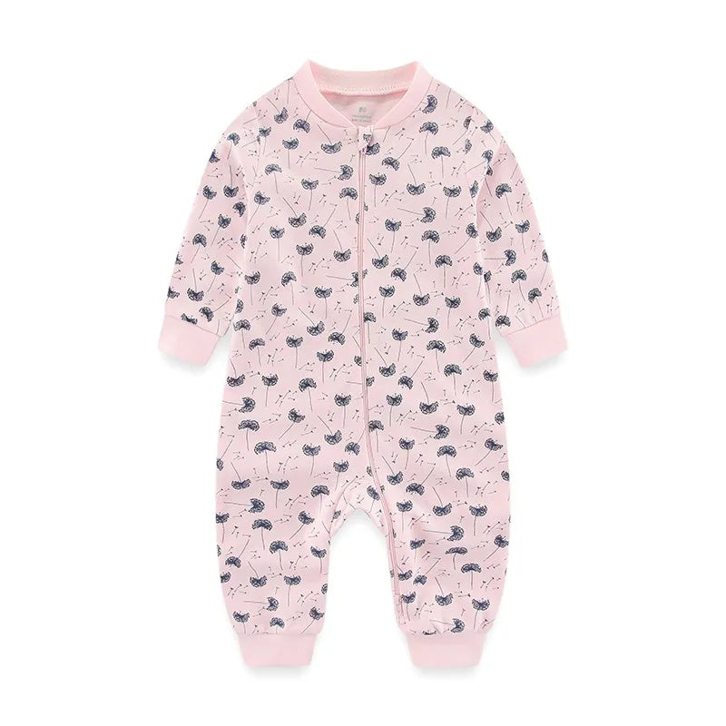 Kiddiezoom 1/2Pcs Fashion Christmas Cartoon 100%Cotton zipper Baby Boy Girl Rompers Soft newborn Clothes