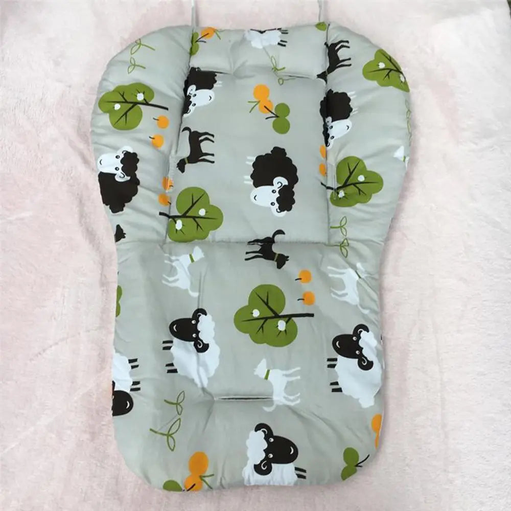 Print Universal Chair Pad Cart Mat Baby Warmer Liner Mat Cotton Stroller Cushion Cotton Mat Stroller Mat Stroller Accessories