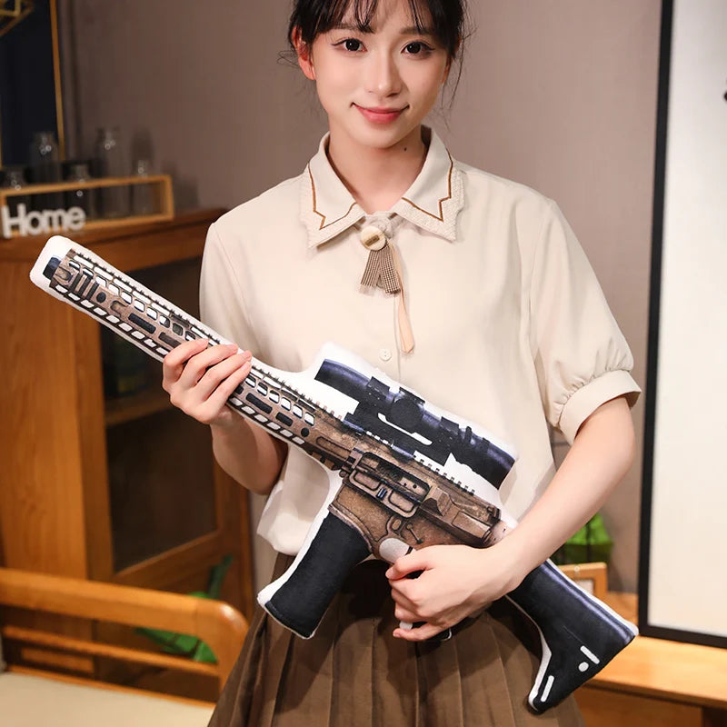 Hot Super Cool Realistic Stuffed Printed Firearm Plush Toys Soft Funny Lifeiliek Rifle Sniper Rifle Toys Game Props For Boys