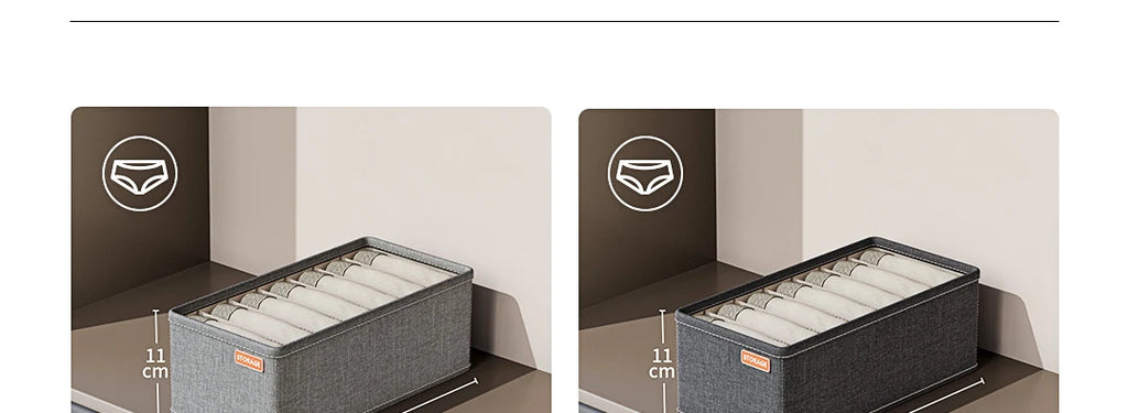 Oxford Cloth Underwear Storage Box 20/7/6 Grids Socks Panties Drawer Organizer Multi-function Home Wardrobe Assortment Boxes