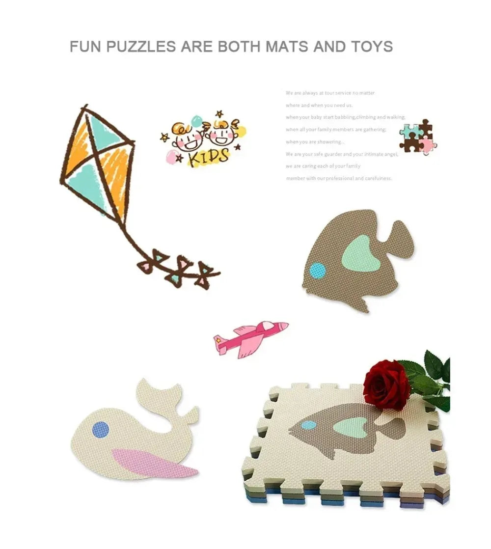EVA Foam Baby Play Mat Soft Baby Playground Rugs Baby Toys Kids Puzzle Educational Toys Children's Room Floor Protector Carpets