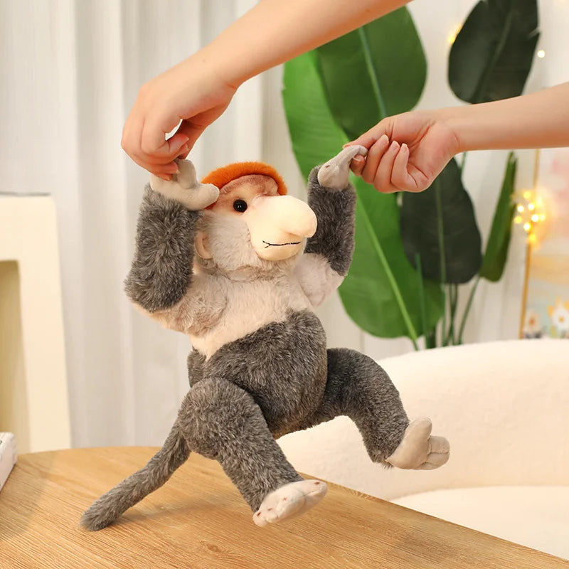 Proboscis Monkey Plush Toys Soft Dolls Pillow - Creative Cartoon High-Quality Baby Comfort Gift for Birthday Or Valentine's Day