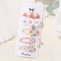 5Pcs/lot Girls Lovely Hair Clips Set Embroidered Bangs Barrette Ins Style Daisy Hairpin Kids Hairgripes Accessories