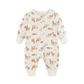 1-Piece Four Seasons Long Sleeve Zipper Baby Boy Girl Rompers Soft Comfort Unisex Infants Jumpsuit Rayon Newborn Clothes