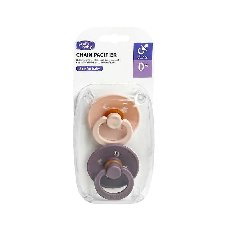 2pcs/pack Button-shape Baby Soothing Pacifier, Baby Pacifier Soother Dummy with Cherry-round Nipple