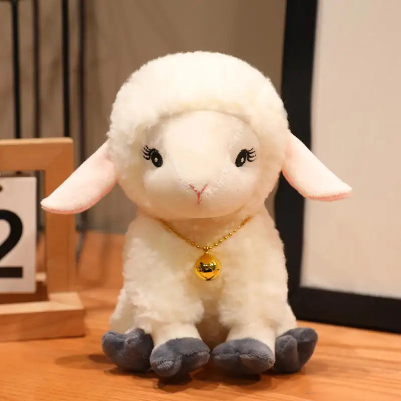 2026 Adorable Bell Sheep Stuffed Plush Toys Accompany Sheep Stuffed Animals Soft Collectible Kids Fans Birthday Xmas Toys Gift