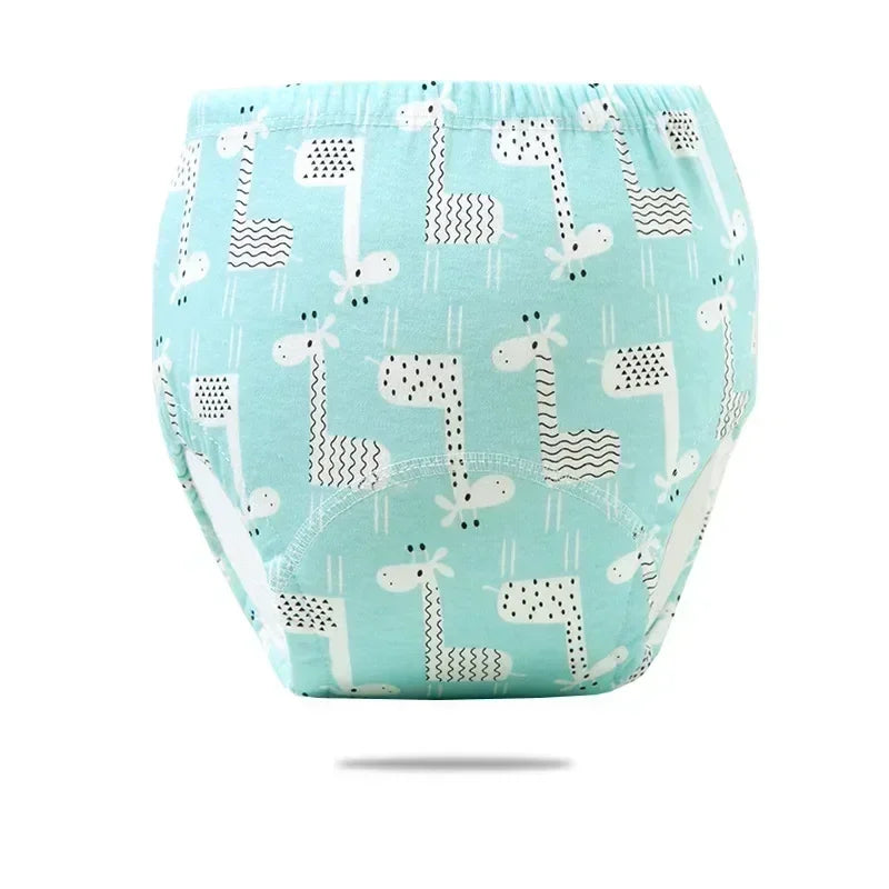 Cartoon Print Potty Training Pants Washable Breathable Cotton Cloth Diaper For Toddlers Nappy