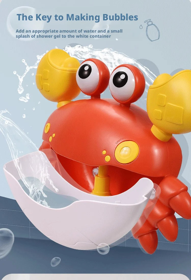 Blowing Bubble Baby Bath Toys Bathtub Soap Machine Blowing  Cute Cartoon  Crab Bathroom Swimming Pool Toys Outdoor Foam Maker