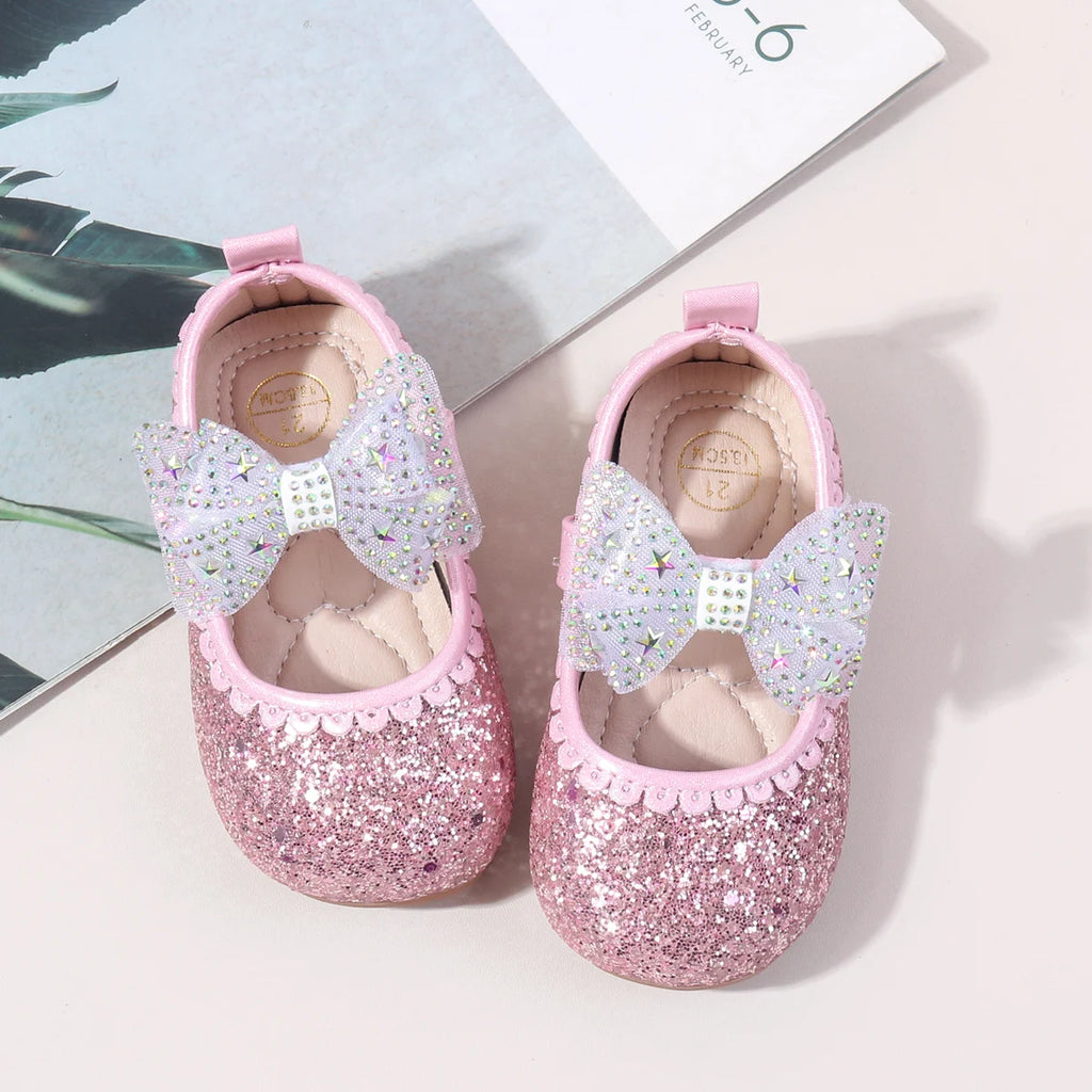 2025 New Summer Autumn Baby Girls First Walking Toddler Shoes Fashion Sequins Baby Girl Sandals For 0-3Y Kids Princess Shoes