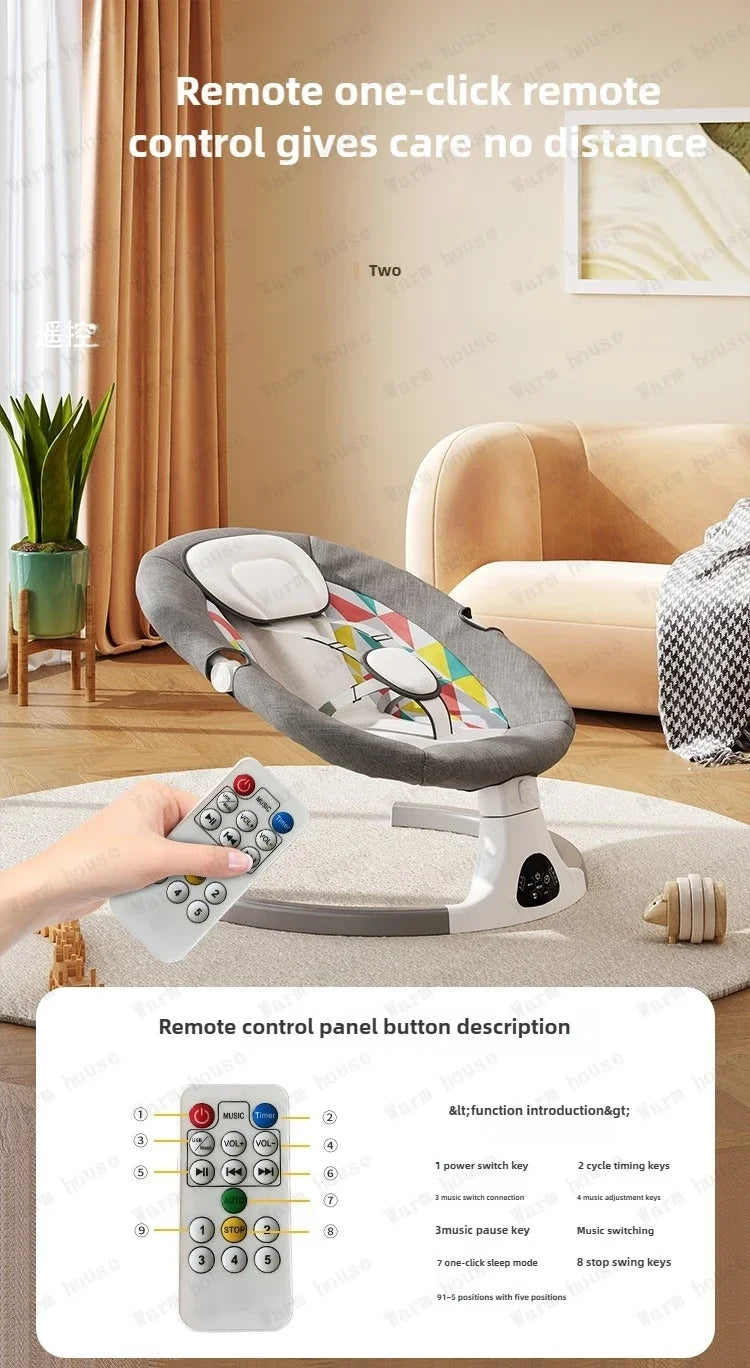 Smart Electric Baby Swing and Automatic Rocking Bassinet