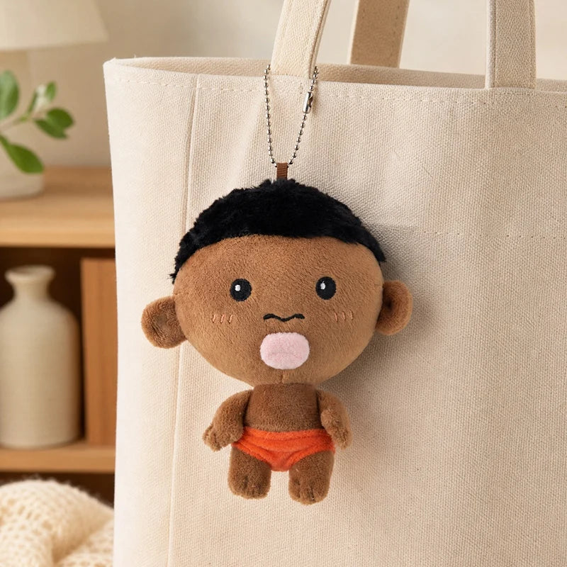 Net Red Black Pendant Keychain 15cm Natasha Black Plush Doll Black Man Decompression Squeeze Ball Plush Doll Boy Girl Gift