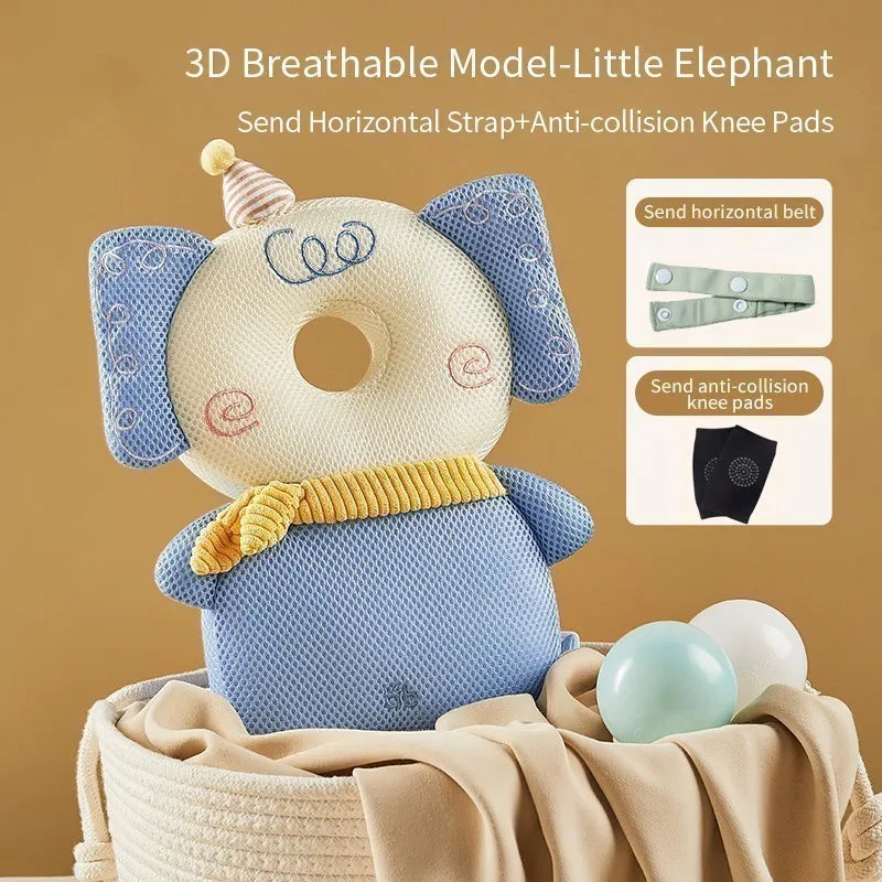 AIBEDILA Newborn Head Back Protector Pillow 33x19x6cm Learn To Walk Anti Fall Headgear