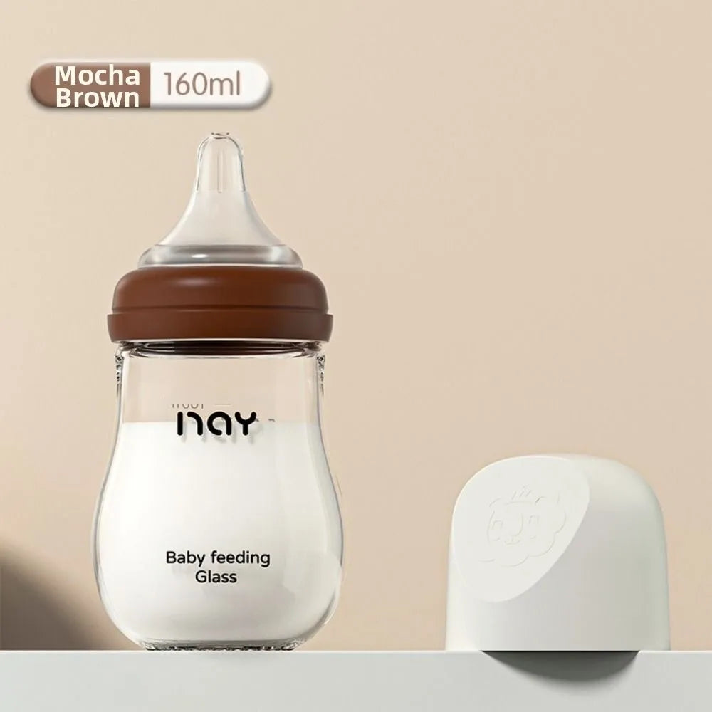 Baby World SA Glass Baby Feeding Bottle Anti Colic BPA Free Heat-Resistant Model GWB-Glass01