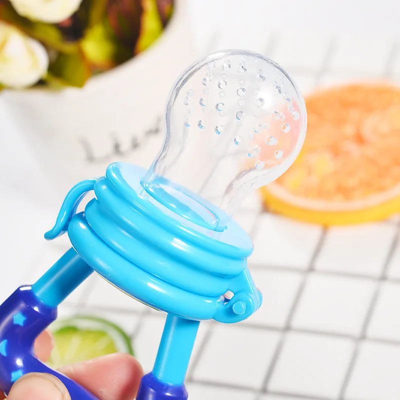 Baby Feeding Spoon Fruit Grinding Pacifier Complementary Bites Silicone Mesh Baby Feeding Tableware