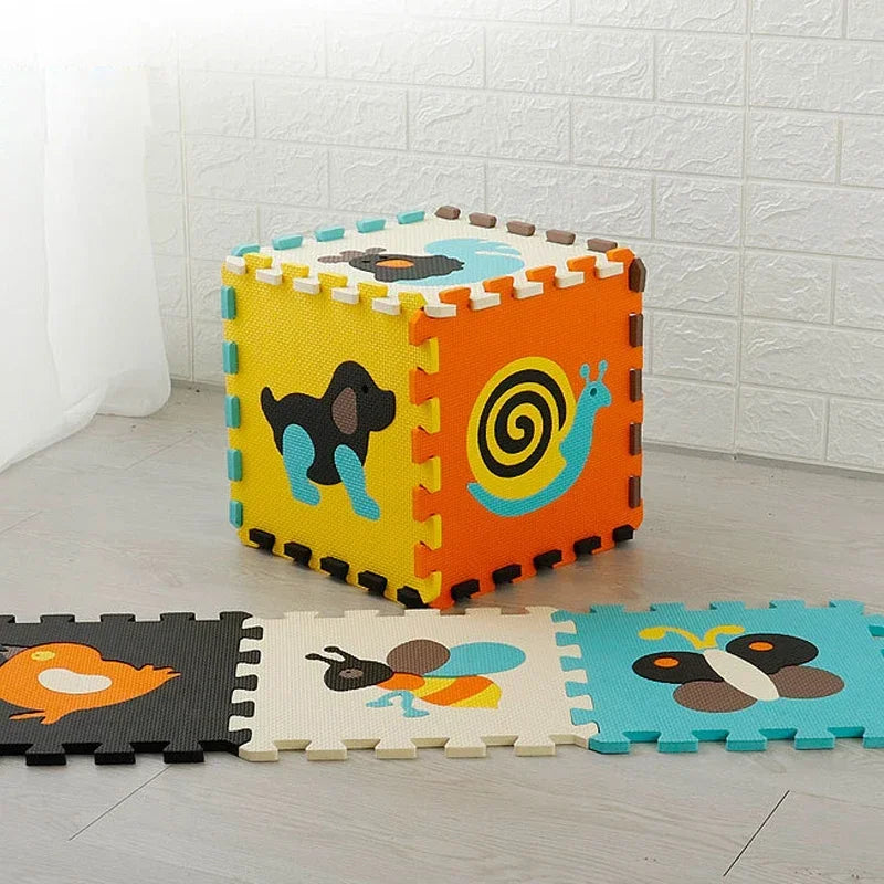 30*30*1cm Cartoon Animal Pattern Play Mats Puzzles EVA Foam Floor Pad For Children Baby Play Gym Crawling Mats Toddler Carpet
