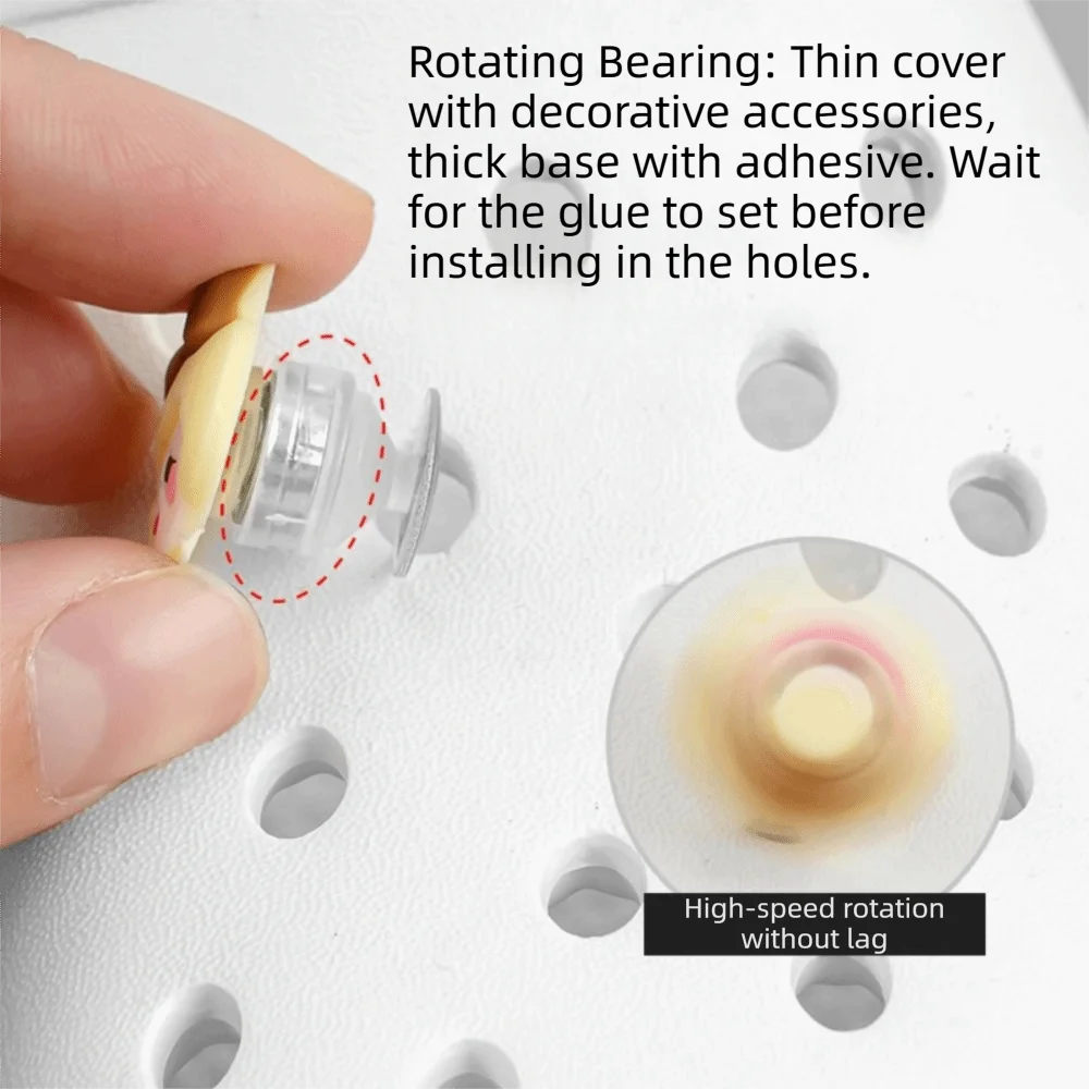 50Pcs 360°Rotation Mini Rotating Bearings 3 Size High Precision Spinner Mechanism DIY Craft Mini DIY Rotating Base