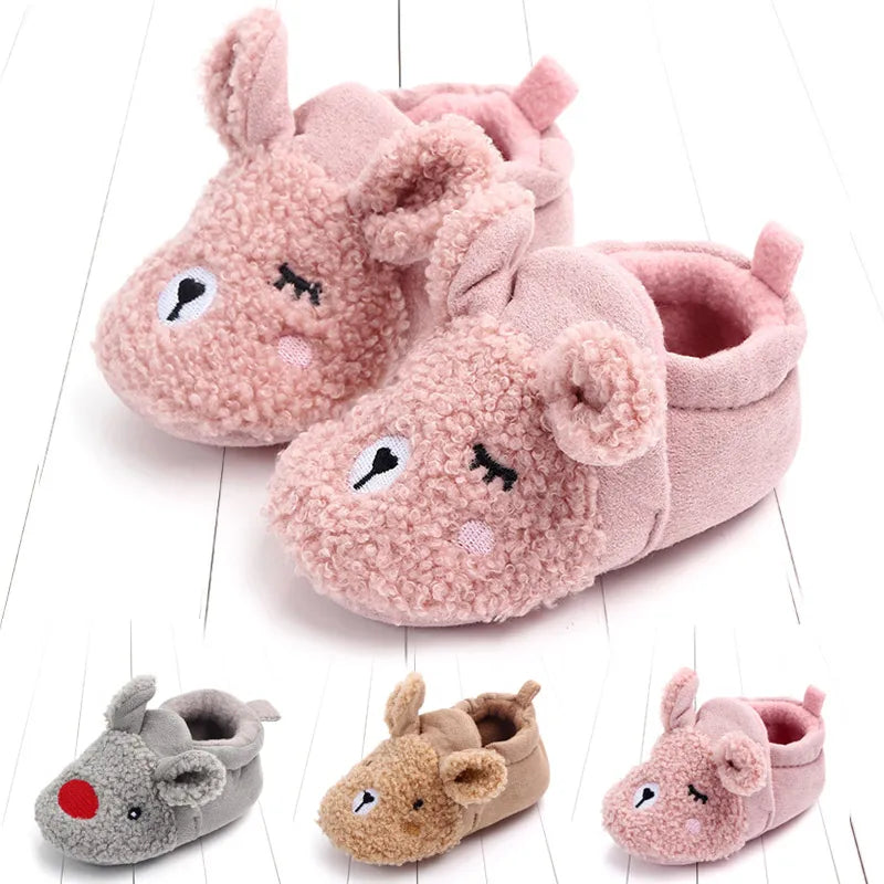 Baby Winter Shoes Cute Animal Ear Soft Cotton Warm and Comfortable for 0-18 Months Boys and Girls 2024 New Fashion  D2028 D2097