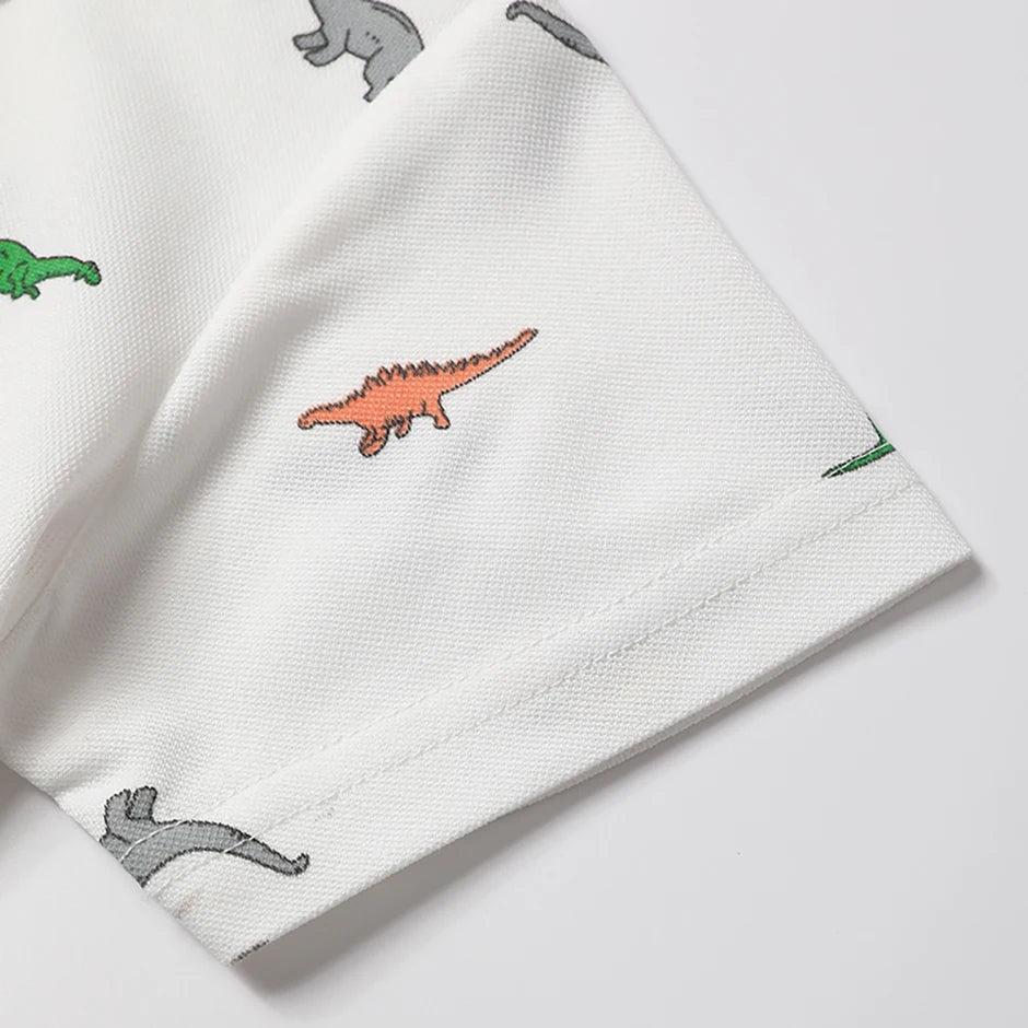 1/3 Pack Children's Summer Dinosaur Printed Multicolor POLO Shirt Boys Casual Fashion Prince T-shirt Joker Comfortable Lapel T