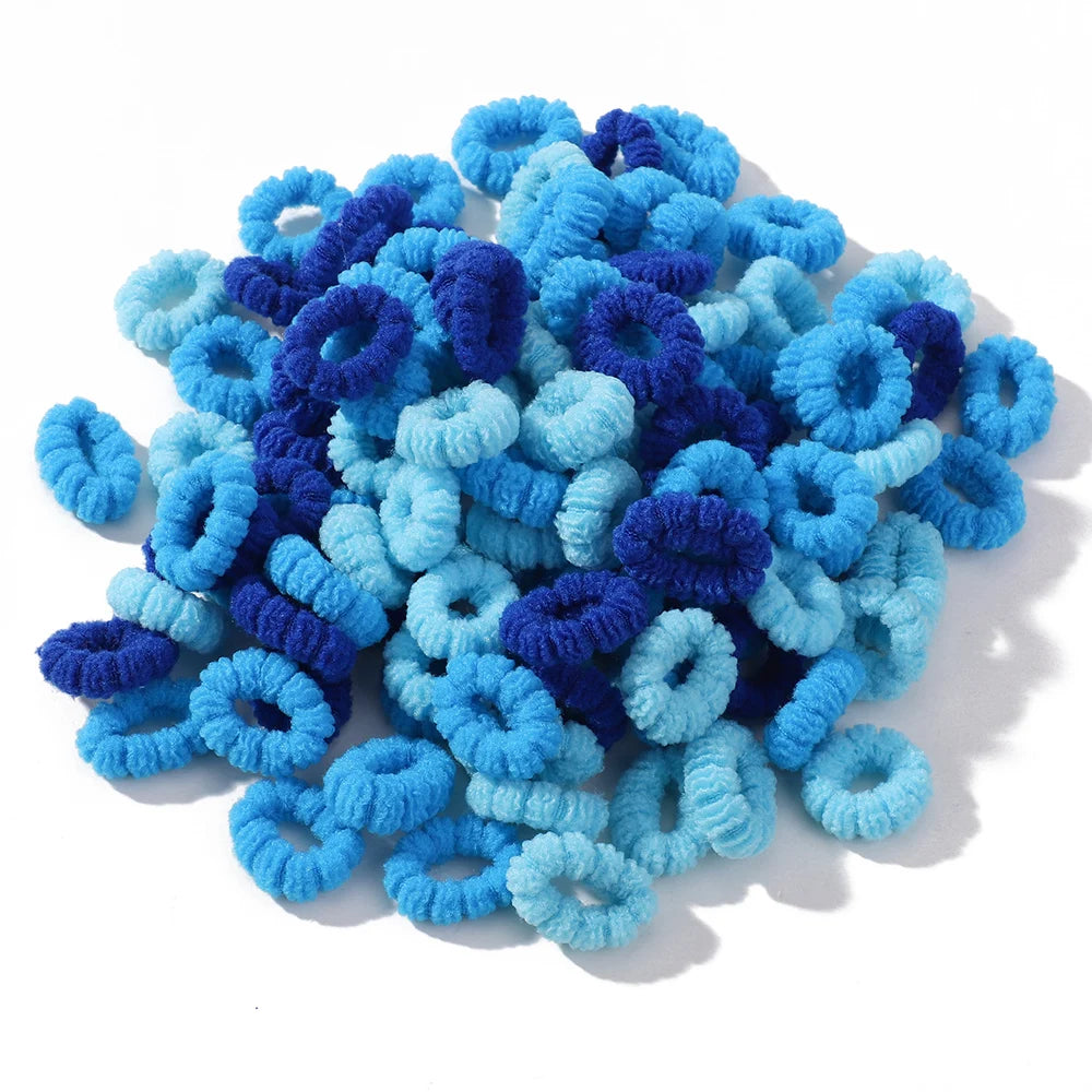 100Pcs Children Elastic Hair Bands Girls Colorful Hair Ties Ponytail Holder Rubber Bands Mini Scrunchie Kids Hair Accessories
