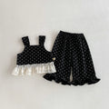 2026 New Model Korean-Style Baby Girl Spring-Autumn Set - Chic Lace Blouse and Long Pants Two-Piece Set