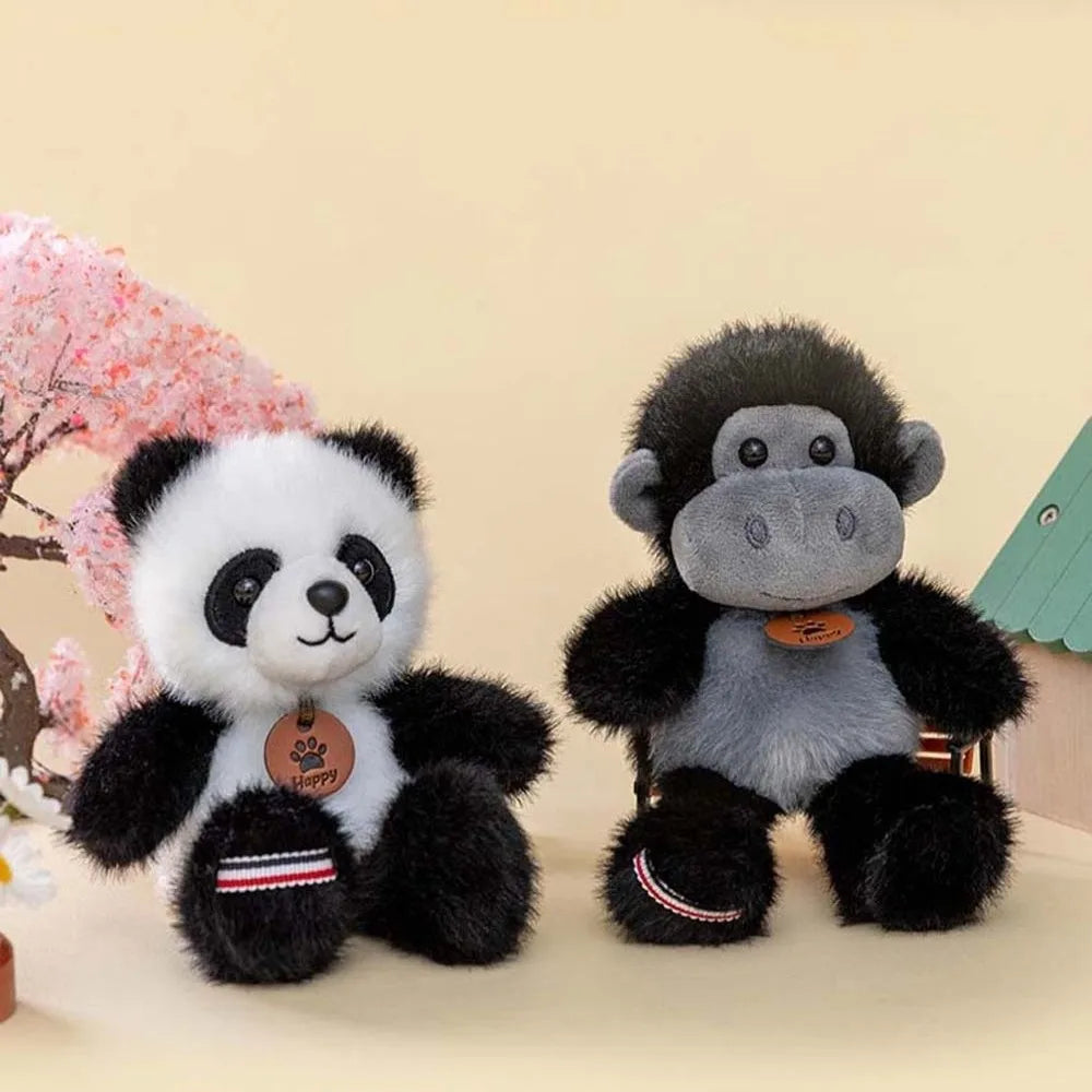 Kawaii Animal Lion Doll Cute Jumping Series Plush Pendant Rhinoceros Sloth Panda Monkey Toy Bee Husky Crocodile Super Soft Kids