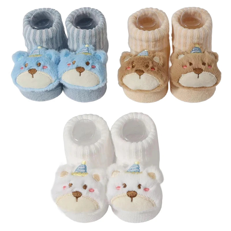 3Pairs/set Baby Socks Girls Boys Newborn Accessories Cartoon Animals Kids Gift Clothes Child Infant Stuff Cotton Breathable Sock