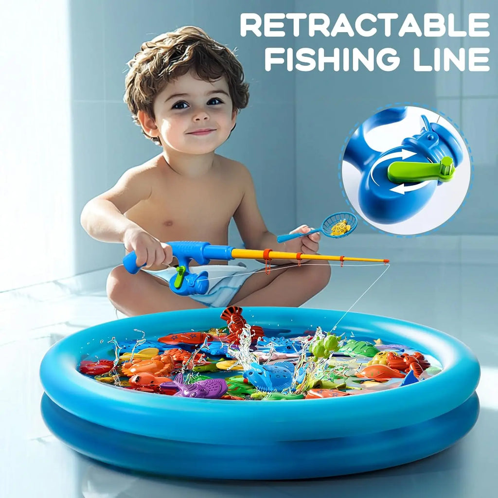 Magnetic Fishing Set Inflatable Pool Party Model Play Games & More Perfect Summer Outdoor Toy Kids for Birthday Christmas Gifts