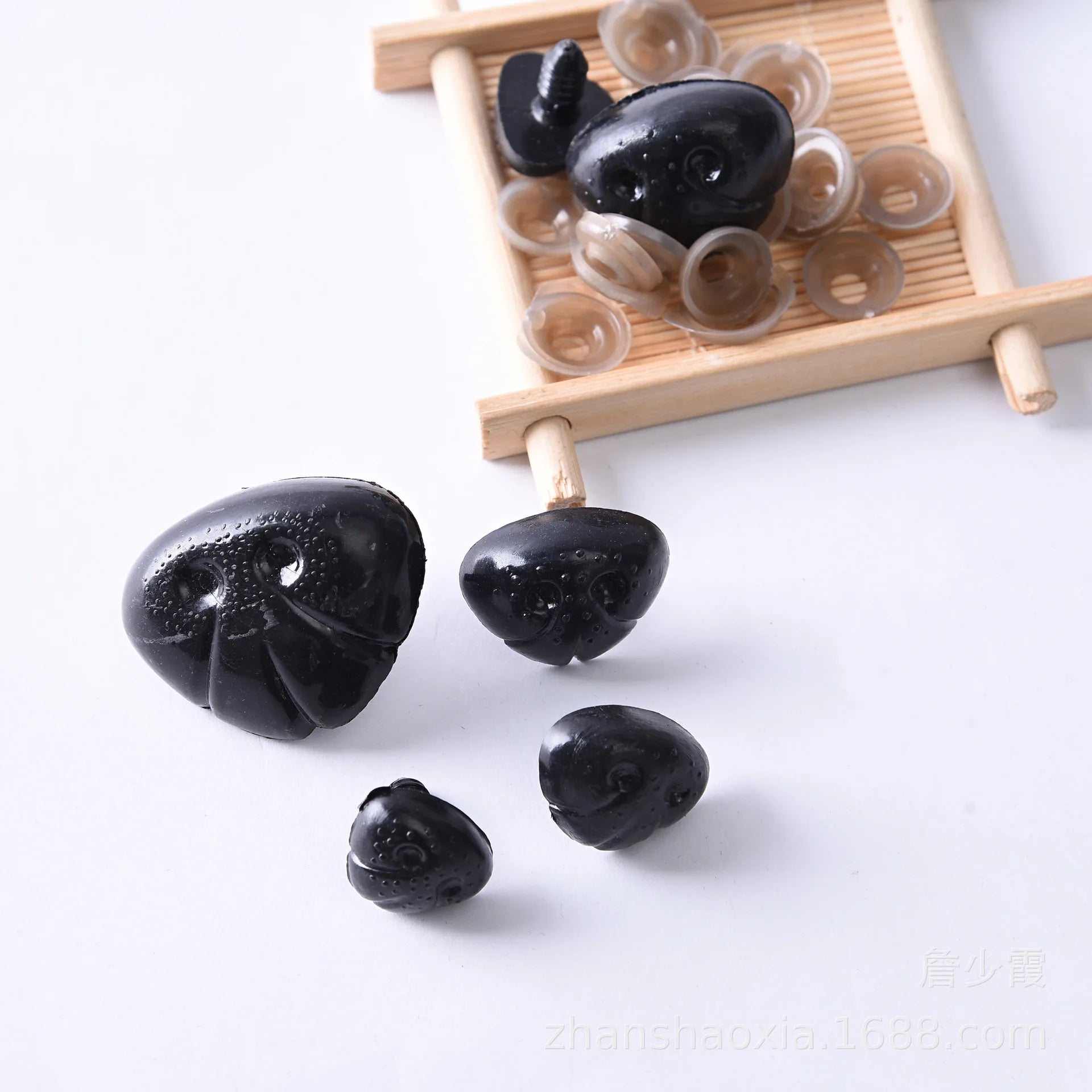 DIY 10Pcs 5/12/20MM Dog Nose Smooth Accessory Plug in Animal Plastic Personalized Nose Crochet Toy Doll Making Supply Plush Doll