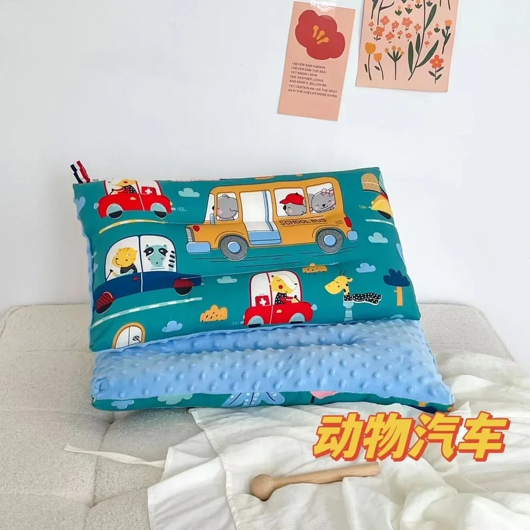 Mom's Love Velvet Baby Pillow For Newborn Sleep And Head Support 30x50cm Breathable Soft Headrest