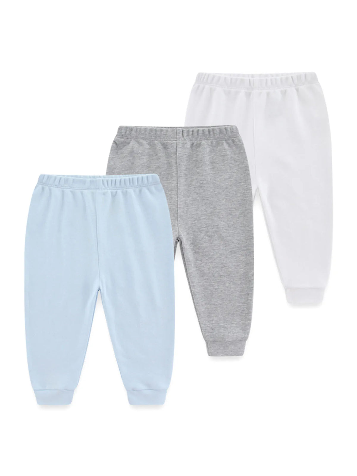 Unisex Solid Color Cotton Baby Pants Set 3 Pcs Lot Infant Toddler Trousers Model 3PcsSet Breathable Cotton For Comfort