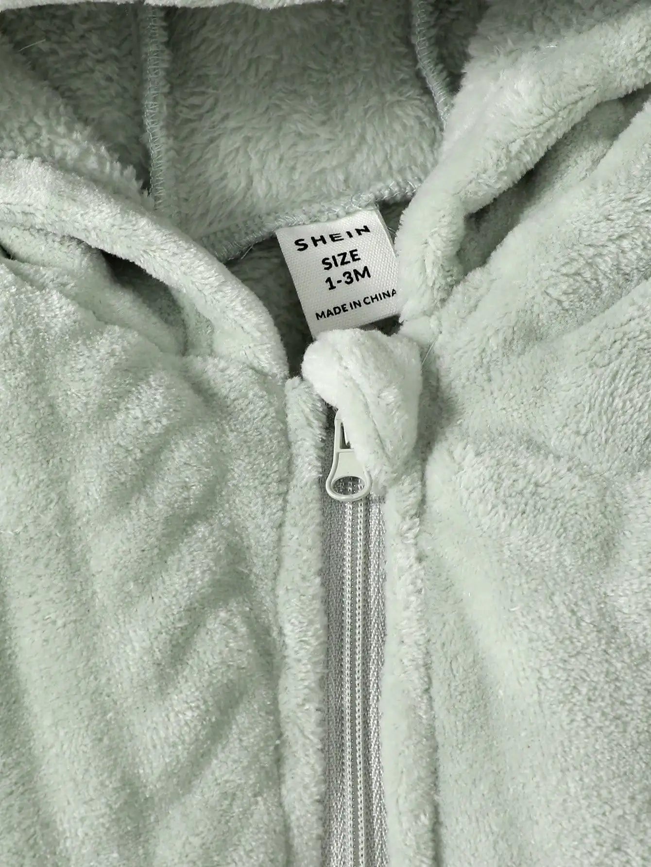 Newborn Baby Boy Autumn and winter Plush Jumpsuit Hooded Long sleeved Zipper Jumpsuit suitable for Male babies aged 0-18 Months