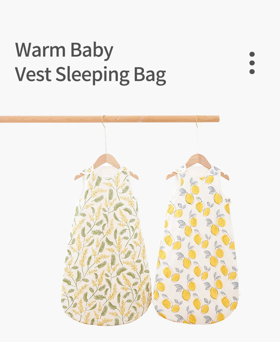 Happyflute Unisex Baby Sleep Sack, 100% Cotton Baby Sleeping Bag TOG 1, Wearable Blanket Baby, 2-Way Zipper Sleeping Bag Sack