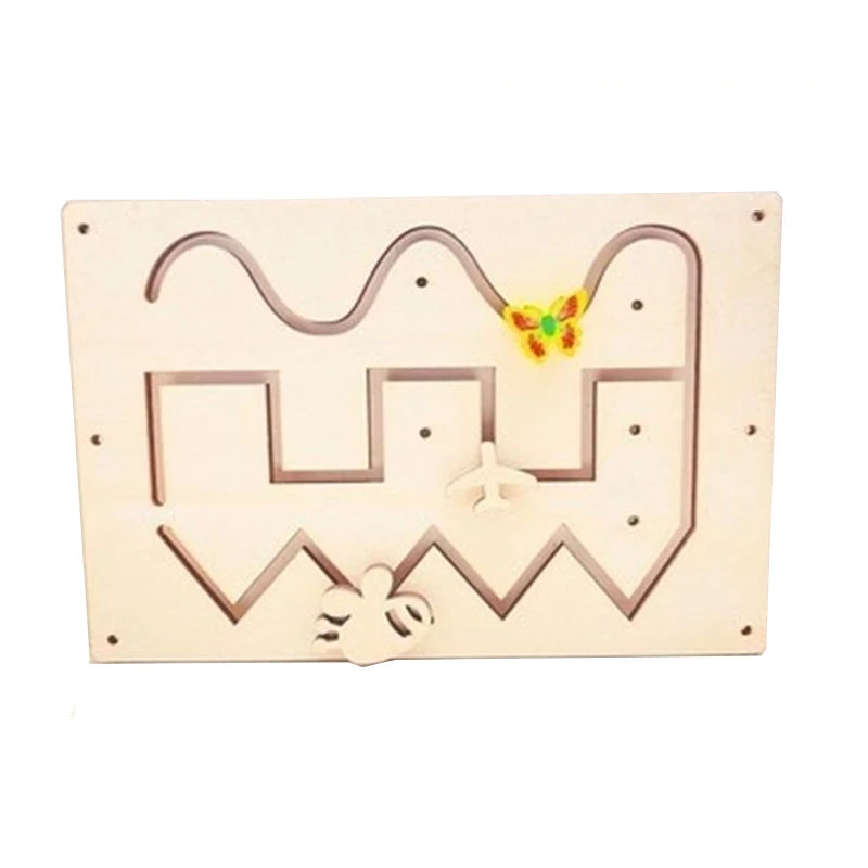 Montessori Busy Board Hourglass Puzzles Wall Toy For Early Education And Intelligence Development