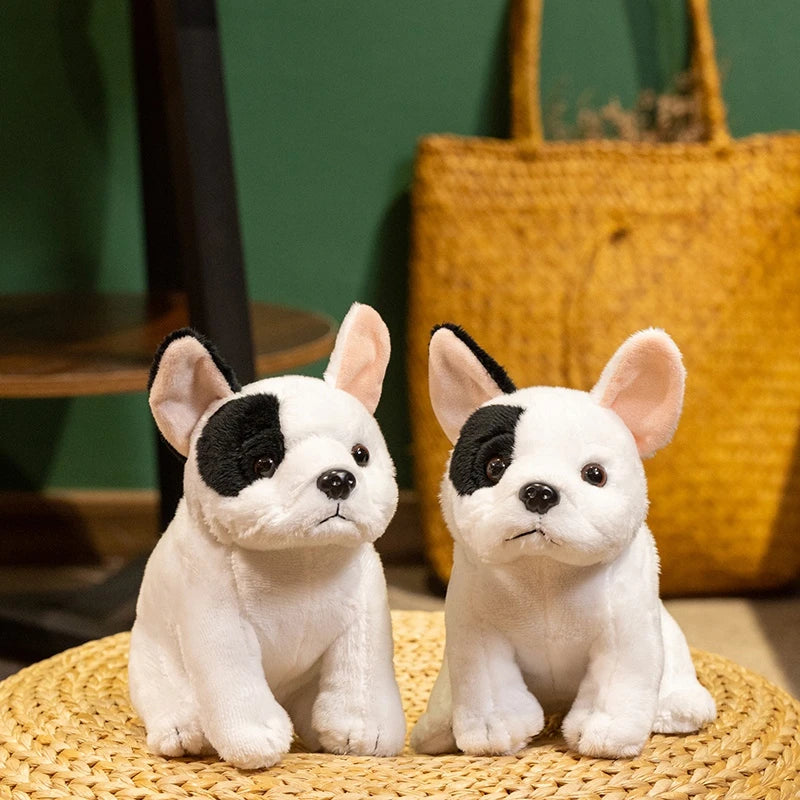 Lifelike English Bulldog Plush Toy Realistic British Bulldog Stuffed Animal Soft Sheep Dog Terrier Simulation Doll for Kids