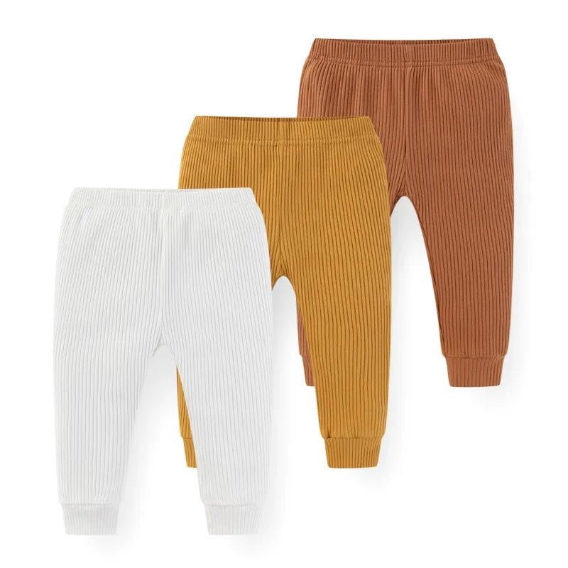Baby Pants 3 Pack Solid Color Cotton Soft Newborn Unisex Trousers Four Seasons Infant Clothes