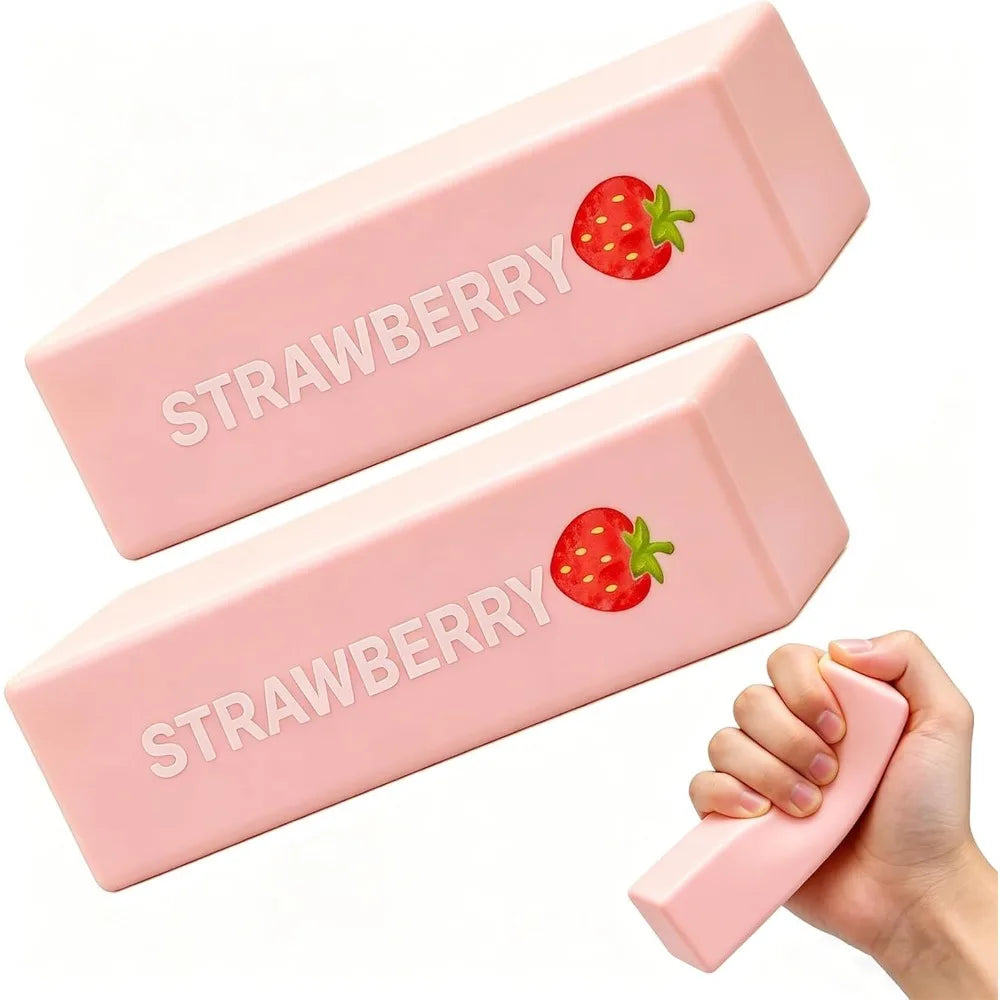 Strawberry Butter Squishy Butter Slow Rising Squishy Butter Stick Squeeze Balls for Stress Relief  Soft Pressure Sensory Adults