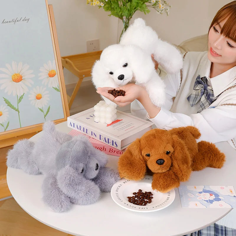 Nice 1pc 30cm Cute Lying Dog Plush Toy Kawaii Black Puppy Pillow Stuffed Soft Doll Lovely Birthday Gift for Ages