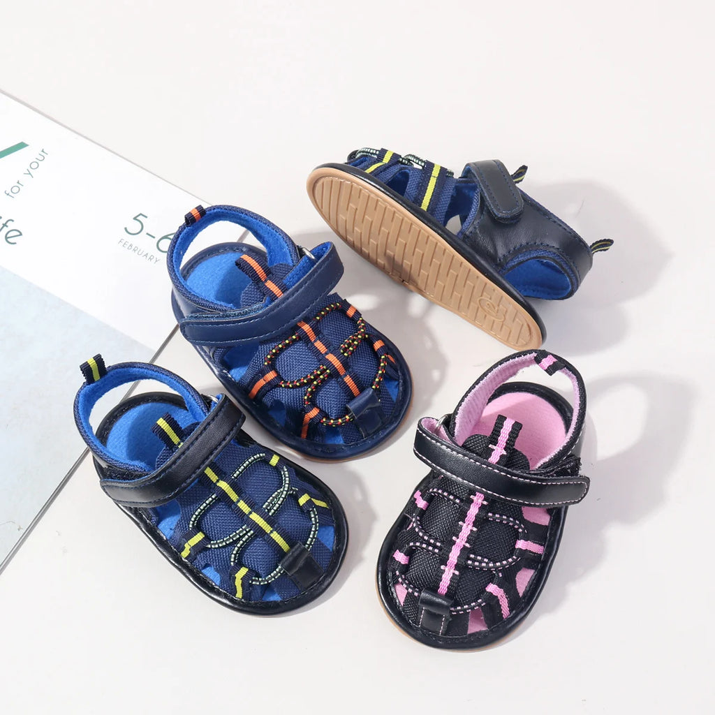 Spring And Aummer New Baby Shoes For Boys And Girls; Infant Cute Sandals With Anti-slip Rubber Soles For Llearning To Walk